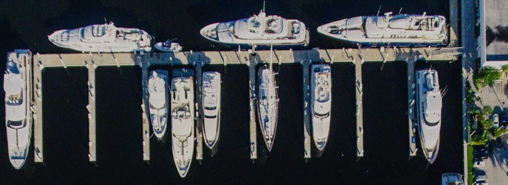 Yacht Dock Overhead View